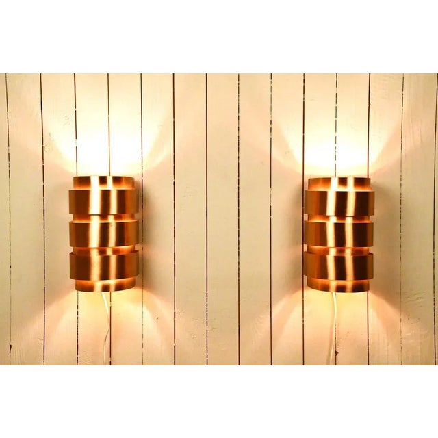 Swedish copper sconces, model v155, by hans-agne jakobsson for hans-agne jakobsson ab, 1950´s. fine copper sconces...