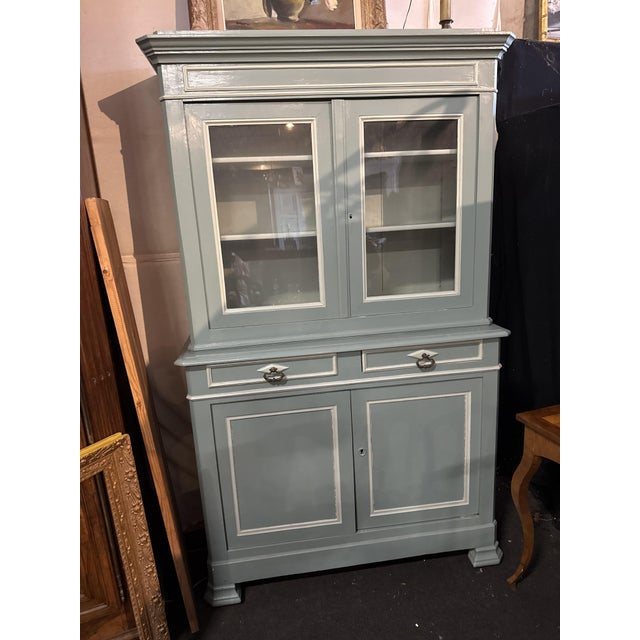 1960s Wooden 2-Body Display Buffet For Sale - Image 5 of 5