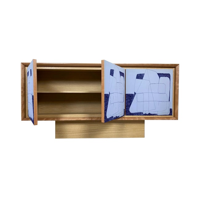 "Artistica Tre" Sideboard, 2026, by Meccani Studio for Meccani Design. A beautiful oak sideboard with cherry and walnut...