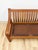 Mid 20th Century MCM Danish Modern Cognac Color Two Seat Couch Curved Bench Sculptural Seating For Sale - Image 5 of 14