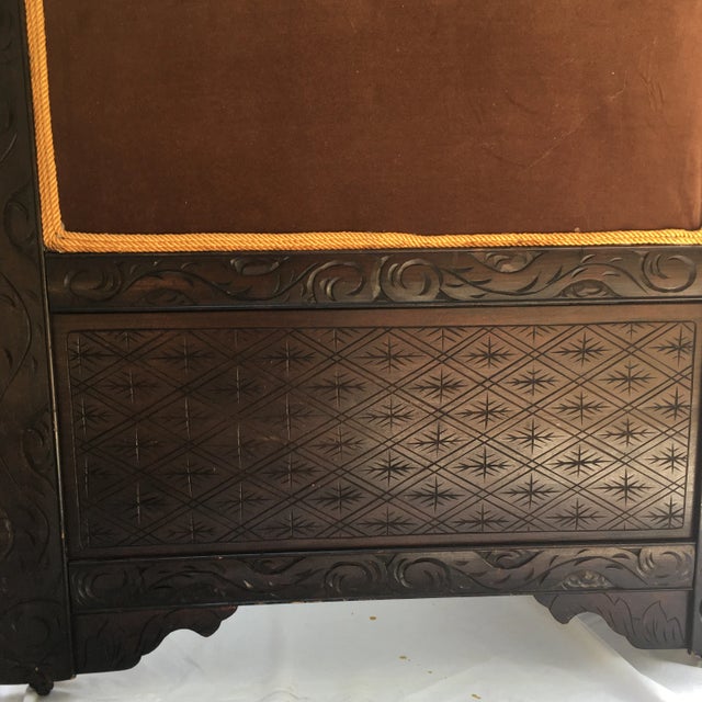 19th Century Asian Mirrored Carved Screen For Sale - Image 9 of 13