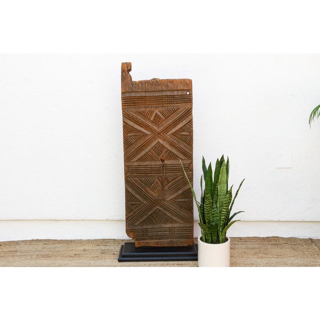 Brown Finely Carved Antique Gurunsi Door For Sale - Image 8 of 8