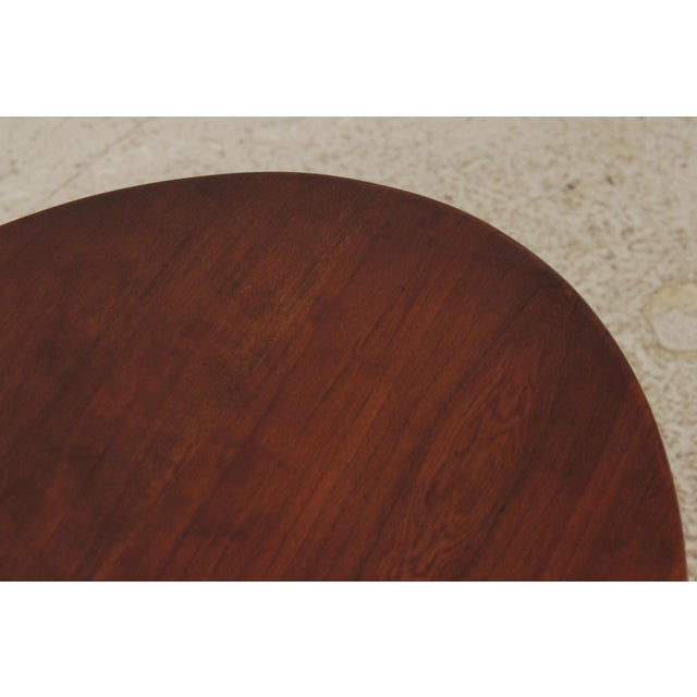 Brown Eldred Wheeler Oval Cherry Occasional Walnut Accent Table For Sale - Image 8 of 14