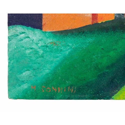Massimo Sonnino, Cottages, Acrylic Painting on Plywood, 2000 For Sale - Image 3 of 5