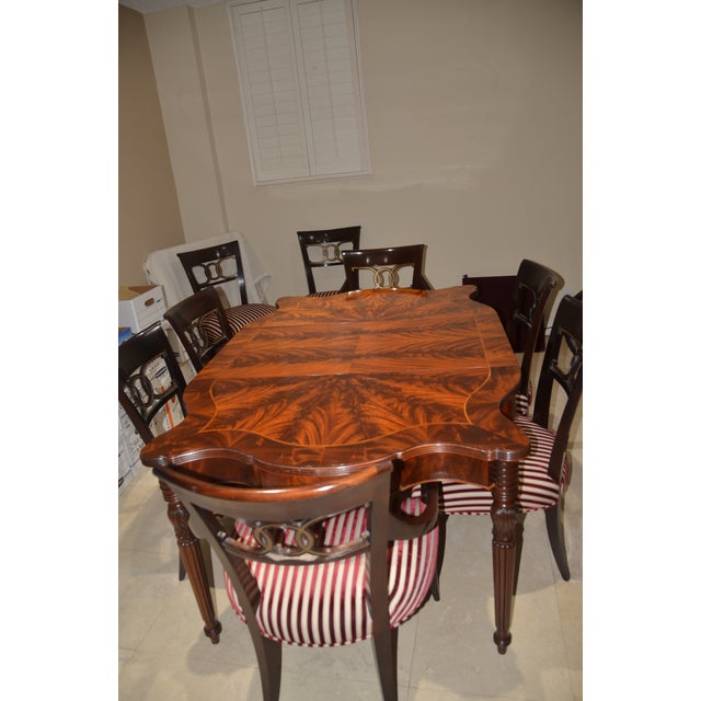 Henredon Crotch Mahogany Dining Table Chairish