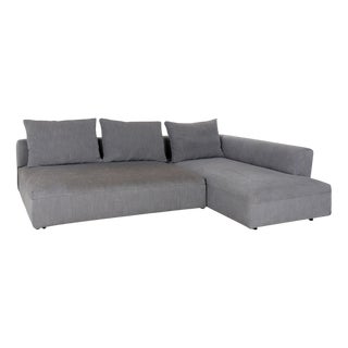 Fabric Corner Sofa in Grey For Sale