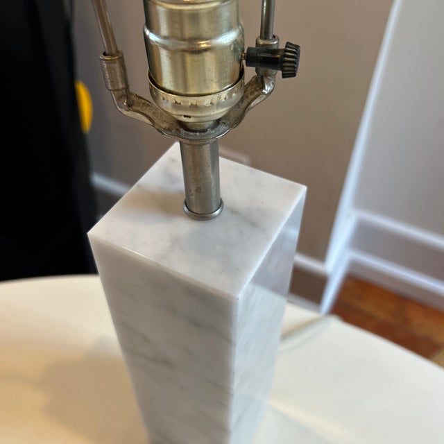 Mid-Century Modern Vintage Modern Marble Table Lamp in the Style of Florence Knoll For Sale - Image 3 of 7