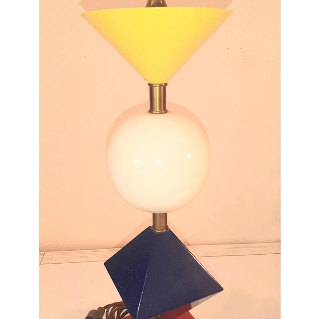Mid-Century Modern Memphis Style Thurston Lamp Geometric Primary Modernist For Sale - Image 3 of 12