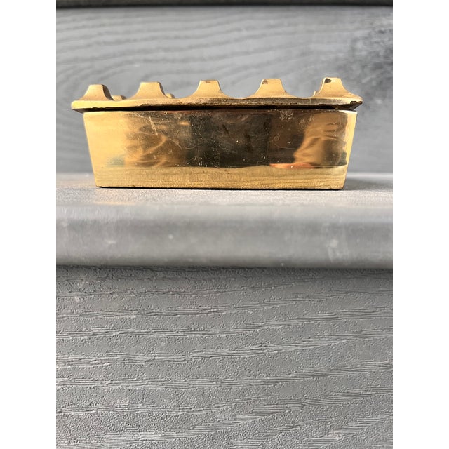 Metal Vintage Scandinavian Modern Brass "Ultima" 16-Hole Ashtray Box, in the Style of Bo Ljungberg & Holger Bäckström For Sale - Image 7 of 8