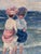 Robert Hamman Beach Day Original Oil Painting, Signed For Sale - Image 10 of 12