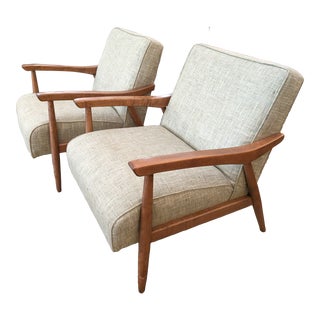 1950s Mid Century Modern Lounge Chairs - a Pair For Sale