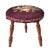 Farmhouse Antique Farmhouse Country Floral Needlepoint Maple Milking Footstool For Sale - Image 3 of 11