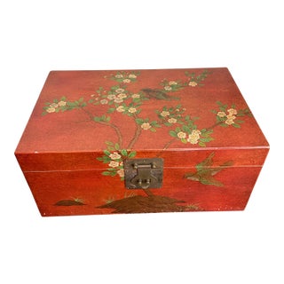 1980s Hand Painted Chinese Box For Sale