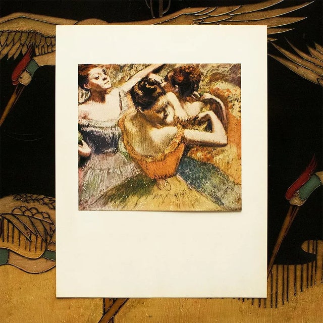Portraiture 1950s After Edgar Degas "Dancers", First Edition Full-Color Vintage Print For Sale - Image 3 of 8