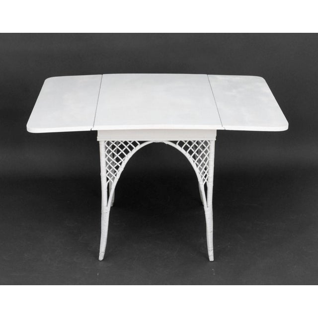 Vintage White Wicker Furniture, 3 Pcs. For Sale - Image 12 of 13