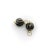 Vintage 14k Gold Black Enamel and Glass Charms or Earring Enhancers - 2 Pieces For Sale - Image 4 of 6