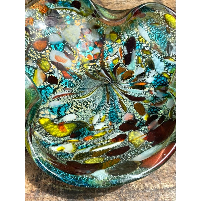 Vintage Italian Art Glass Ashtray After Murano For Sale - Image 9 of 12