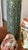 Vintage 60s-70s Carved Dk Olive Green Pillar Candle For Sale - Image 4 of 9