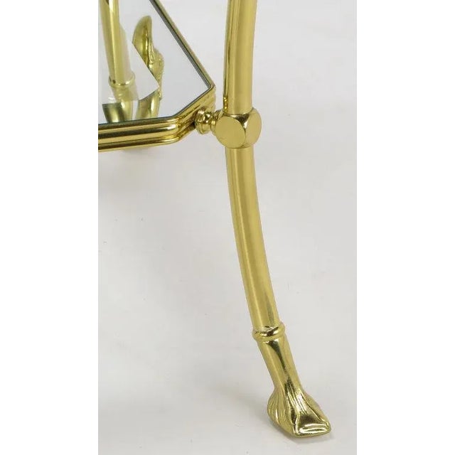 1960s Brass Two-Tier End Table With Swan & Webbed Foot Detail For Sale - Image 5 of 6