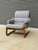 C. 1970s mid-century Danish Modern Stouby Polster teak bentwood cantilever lounge chair. Width:: 31 in Depth: 35 in Back...