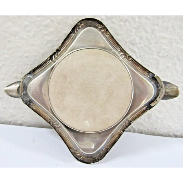 Silver 1920s Victorian Sterling Silver J&R Hand Painted Ashtray the Rivals by Victor Venner For Sale - Image 8 of 8