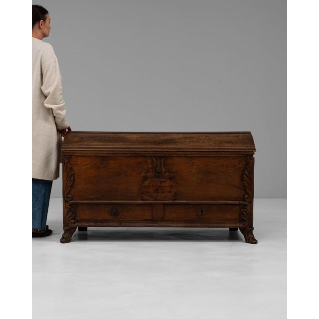 19th Century Italian Wooden Trunk In Original Patina For Sale - Image 17 of 18