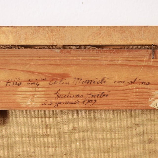 After G. Bellei, Interior Scene, Oil on Canvas, 19th Century, Framed For Sale - Image 11 of 12