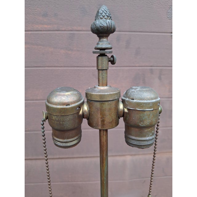 Pair Continental Parcel Gilt Cobalt Glass Vases Mounted as Lamps, Circa 1880s For Sale - Image 12 of 13