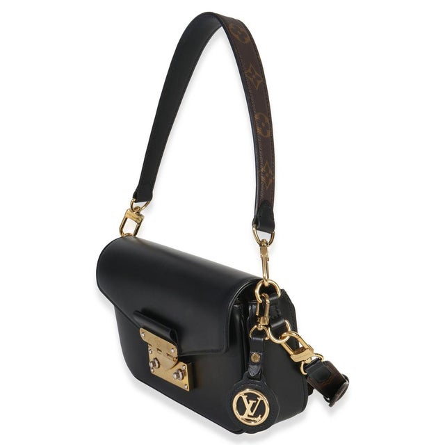 Contemporary Black Calfskin Monogram Swing Bag For Sale - Image 3 of 9