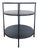 Room & Board Slim Round End Table With Shelves in Natural Steel For Sale