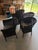 Transitional Set of 5 Lamberts Black Wicker Arm Chairs With Custom Perennials Seat Cushions For Sale - Image 3 of 14