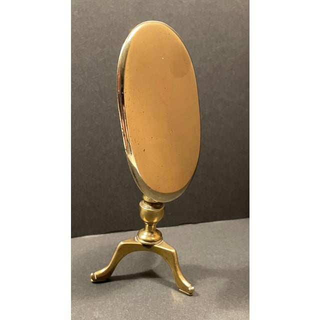 Traditional Antique Brass Candle Reflector With Inlaid Copper Heart For Sale - Image 3 of 8