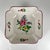 Square salad bowl, Réverbère pattern by KG Lunéville, rose motif Dimensions: Diameter: 24.5 cm Height: 9 cm Very good...