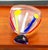 Glass Mid Century Modern Art Glass Bowl Vase Yellow Orange Blue Round Svoboda Karlov For Sale - Image 7 of 12