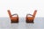 Vintage French Art Deco Leather and Walnut Lounge Chairs, 1940s For Sale - Image 4 of 14