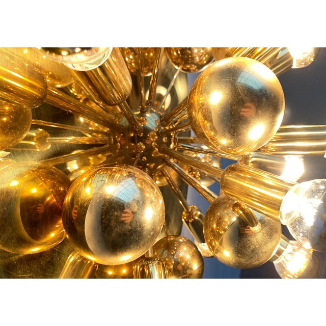 Mid-Century Modern German Brass Atomic Ceiling Lamp by Dorothee Becker for Cosack, 1970s For Sale - Image 11 of 18