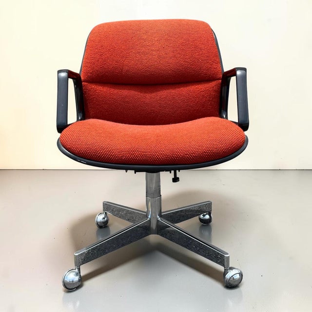 1970s Mid Century Modern Charles Pollock Style Office Chair by All Steel For Sale In Miami - Image 6 of 10