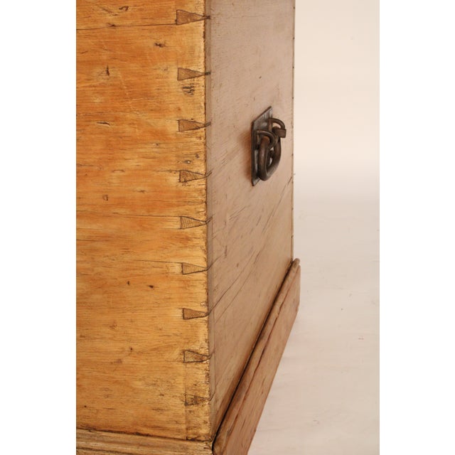 Antique Pine Trunk For Sale - Image 9 of 15