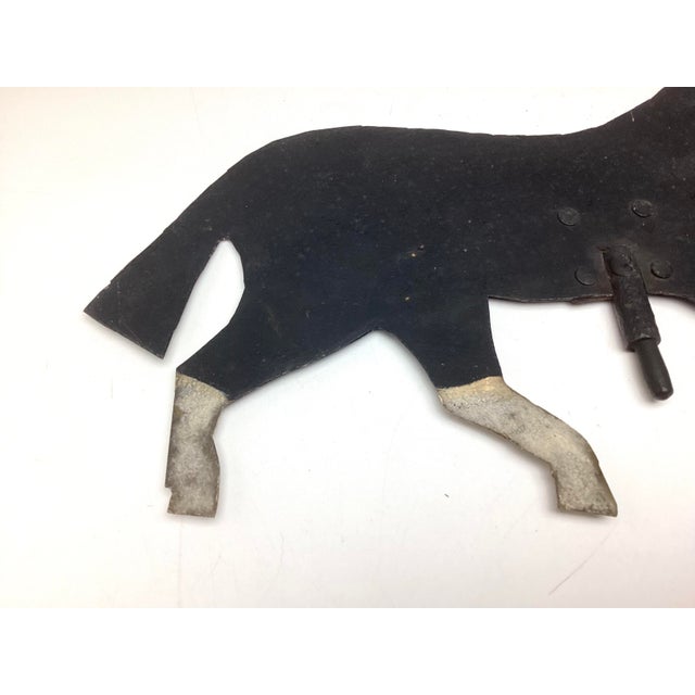 Black Late 19th Century Sheet Iron Running Horse Weathervane For Sale - Image 8 of 8