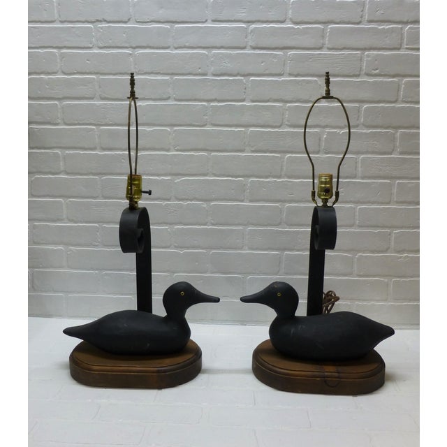 Mid 20th Century Vintage Decoy Duck Lamps a Pair Chairish