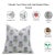 FabDivine Floral Block Print Pillow Cover 26x26 Inch Thick Cotton White-Manmohan For Sale - Image 4 of 4