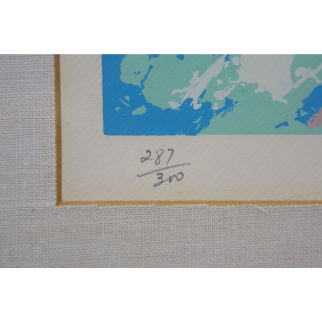 LeRoy Neiman 1973 Signed Downhill Olympic Skier Serigraph Print 36" For Sale - Image 10 of 13