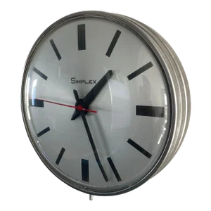 Vintage Simplex Industrial Plugged Wall Clock