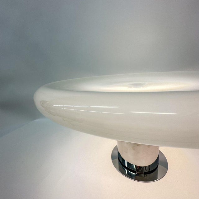 Large Italian UFO Glass Table Lamp, 1970s For Sale - Image 12 of 18