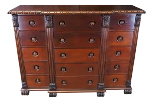 Late 20th Century Ralph Lauren Henredon George II Mahogany Gentleman's Dresser Chest of Drawers