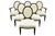 Pre-owned Barbara Barry for Baker Oval X-Back Mahogany Stain Dining Chairs - Set of 6. Set includes (2) Armchairs, (4)...