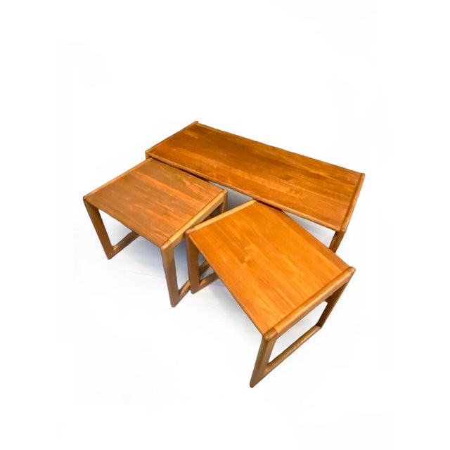 Mid-Century Nest of Three Teak Side Tables, 1970s, Set of 3 For Sale - Image 13 of 13