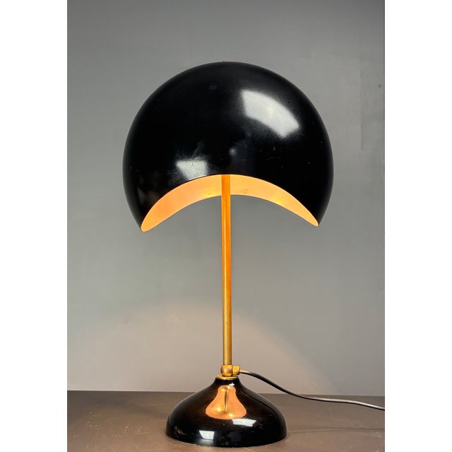 Mid-Century Italian Scallop Mushroom Wavy Brass Table Lamp, 1960s For Sale - Image 13 of 13