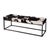Metal Stinson 54 in. W Rectangular Hair-on-Hide and Iron Accent Bench, Black and White For Sale - Image 7 of 7