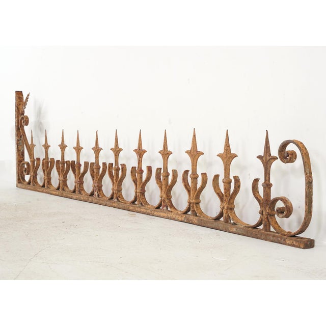 Antique Gothic Revival style wrought iron roof crestings, also known as roof ridges. They were designed to run along the...